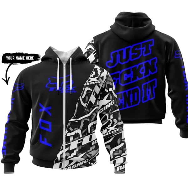 Just Fkcn Send It - Fox Racing - Custom name - Blue - Image 2