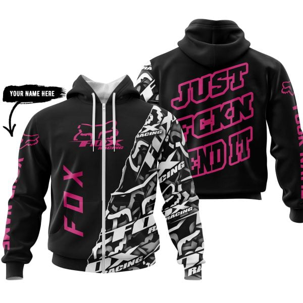 Just Fkcn Send It - Fox Racing - Custom name - Bright pink - Image 2