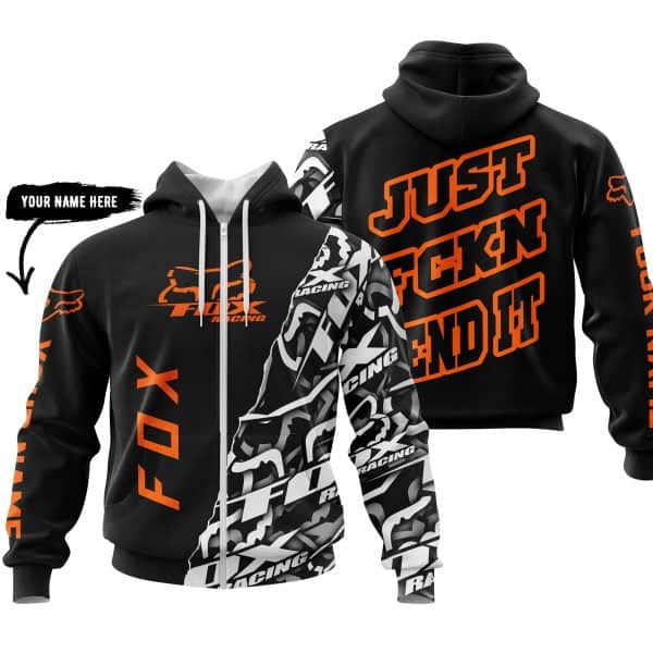 Just Fkcn Send It - Fox Racing - Custom name - Orange - Image 2