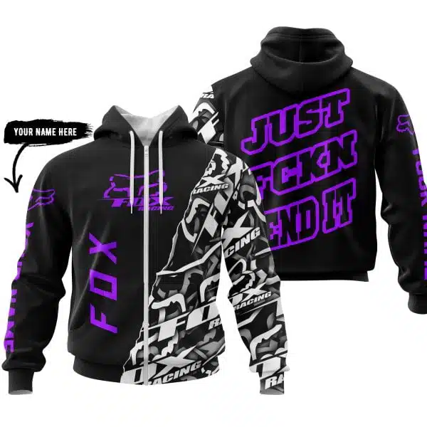 Just Fkcn Send It - Fox Racing - Custom name - Purple - Image 2