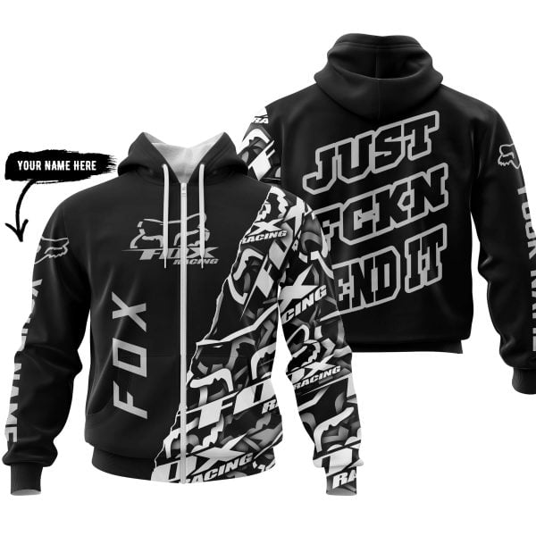 Just Fkcn Send It - Fox Racing - Custom name - Silver - Image 2