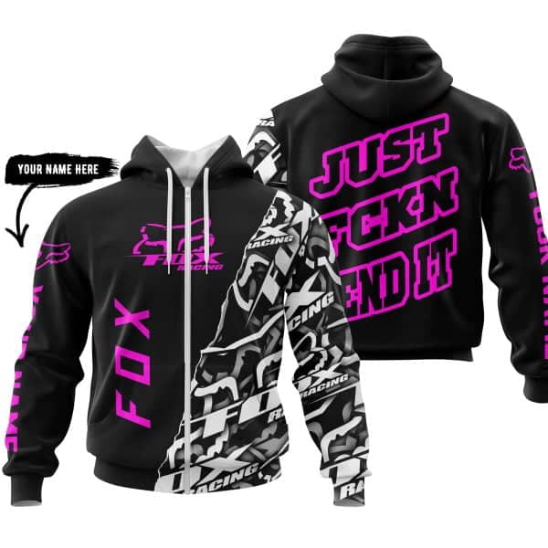 Just Fkcn Send It - Fox Racing - Custom name - Vivid pink - Image 2