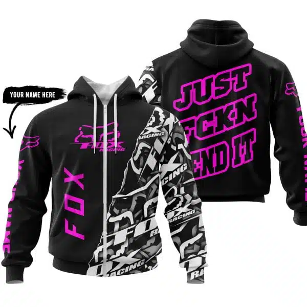 Just Fkcn Send It - Fox Racing - Custom name - Vivid pink - Image 2