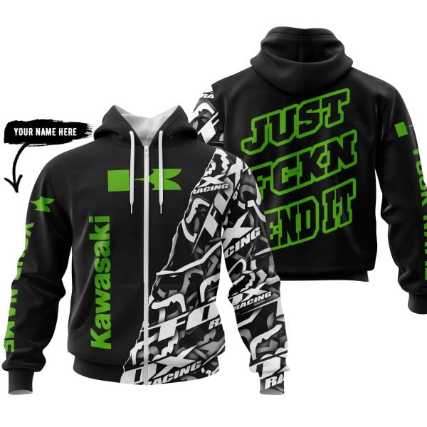 Just Fkcn Send It - Kawasaki - Custom name - Green - Image 2