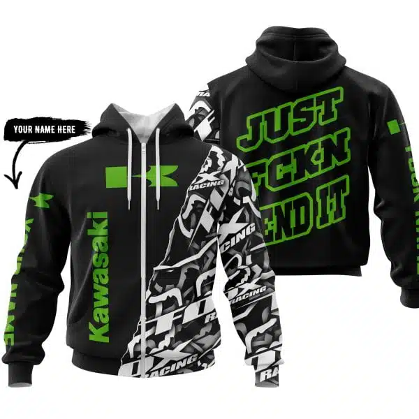Just Fkcn Send It - Kawasaki - Custom name - Green - Image 2