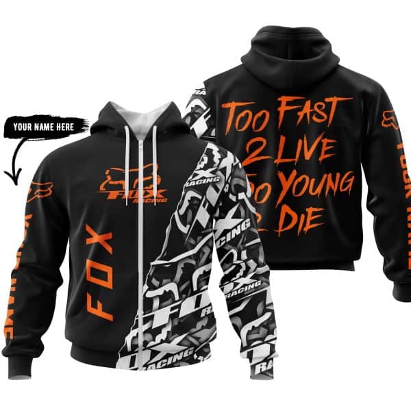Too Fast To Live Too Young To Die - Fox Racing - Orange - Image 2
