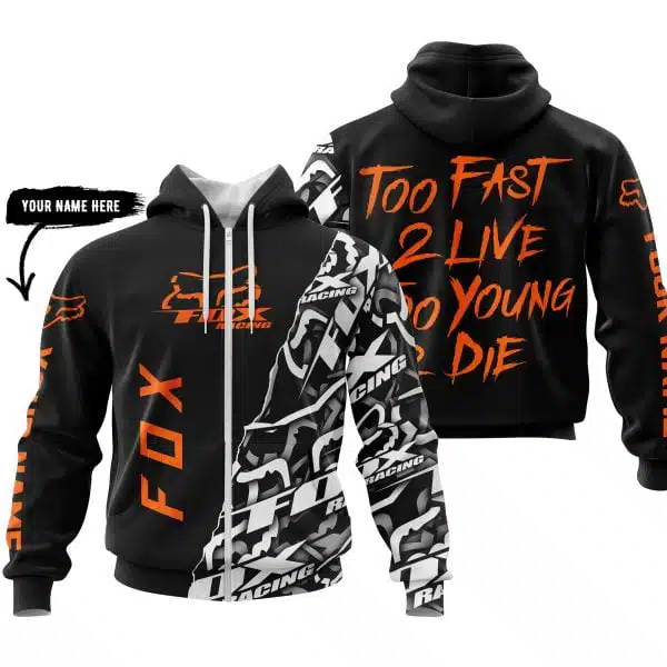 Too Fast To Live Too Young To Die - Fox Racing - Orange - Image 2