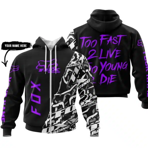 Too Fast To Live Too Young To Die - Fox Racing - Purple - Image 2
