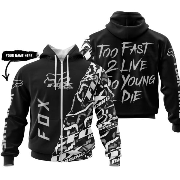 Too Fast To Live Too Young To Die - Fox Racing - Silver - Image 2