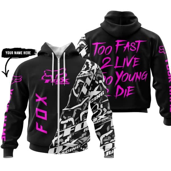 Too Fast To Live Too Young To Die - Fox Racing - Vivid Pink - Image 2