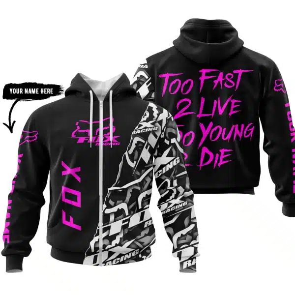 Too Fast To Live Too Young To Die - Fox Racing - Vivid Pink - Image 2