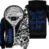 Too Fast To Live Too Young To Die - Yamaha - Custom name - Blue  - Fleece Zip Hoodie