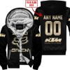 Zero Fox Given Gold - Custom Name Racing - Ktm - Fleece Zip Hoodie