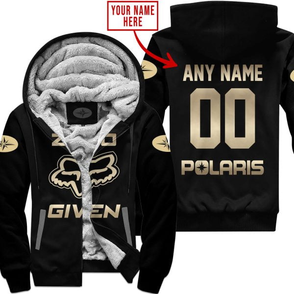 Zero Fox Given Gold - Custom Name Racing - Redbull - Fleece Zip Hoodie