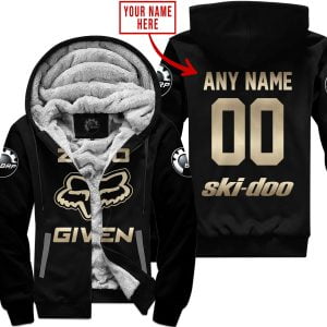 Zero Fox Given Gold - Custom Name Racing - Skidoo - Fleece Zip Hoodie