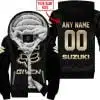 Zero Fox Given Gold - Custom Name Racing - Suzuki - Fleece Zip Hoodie