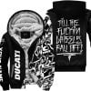 Till The Fuckin Wheel Fall Off – Ducati - Fleece Zip Hoodie