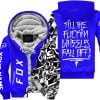 Till The Fuckin Wheel Fall Off – Fox Racing – Blue - Fleece Zip Hoodie