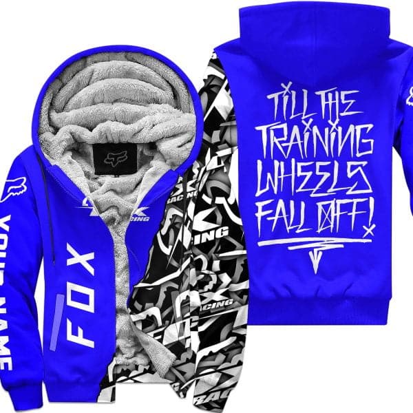 Till The Training Wheel Fall Off – Fox Racing – Blue - Fleece Zip Hoodie