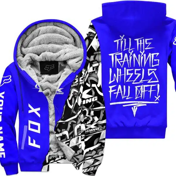 Till The Training Wheel Fall Off – Fox Racing – Blue - Fleece Zip Hoodie
