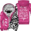 Till The Fuckin Wheel Fall Off – Fox Racing – Bright Pink - Fleece Zip Hoodie