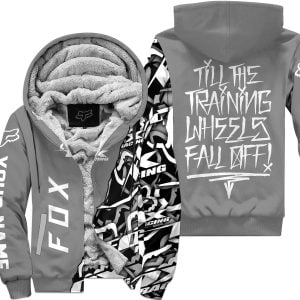 Till The Training Wheel Fall Off – Fox Racing – Grey - Fleece Zip Hoodie