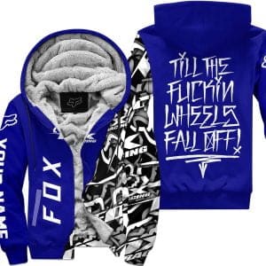 Till The Fuckin Wheel Fall Off – Fox Racing – Navy - Fleece Zip Hoodie