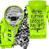 Till The Fuckin Wheel Fall Off – Fox Racing – Neon - Fleece Zip Hoodie
