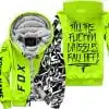 Till The Fuckin Wheel Fall Off – Fox Racing – Neon - Fleece Zip Hoodie