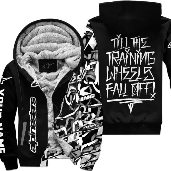 Till The Training Wheel Fall Off – Alpinestars - Fleece Zip Hoodie