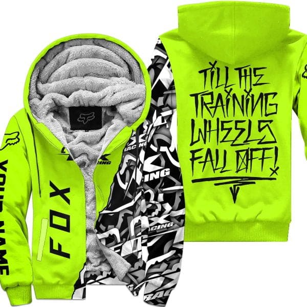 Till The Training Wheel Fall Off – Fox Racing – Neon - Fleece Zip Hoodie