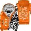 Till The Fuckin Wheel Fall Off – Fox Racing – Orange - Fleece Zip Hoodie
