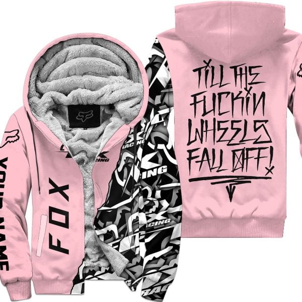 Till The Fuckin Wheel Fall Off – Fox Racing – Pink - Fleece Zip Hoodie