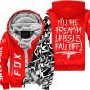 Till The Freakin Wheel Fall Off – Fox Racing – Red - Fleece Zip Hoodie