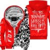 Till The Training Wheel Fall Off – Fox Racing – Red - Fleece Zip Hoodie