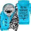 Till The Training Wheel Fall Off – Fox Racing – Sky Blue - Fleece Zip Hoodie