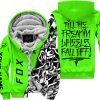 Till The Freakin Wheel Fall Off – Fox Racing – Vivid Green - Fleece Zip Hoodie