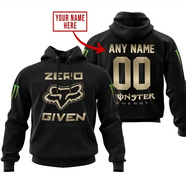 Zero Fox Given Gold - Custom Name Racing - Monster Energy