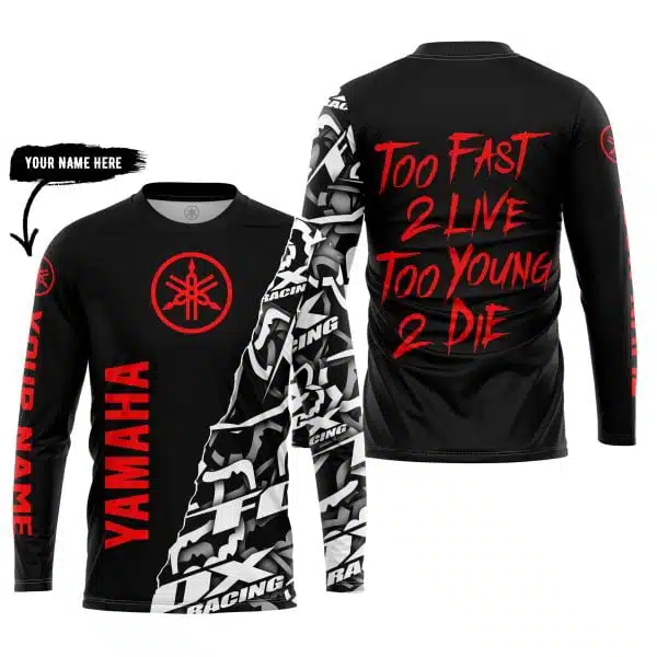 Too Fast To Live Too Young To Die - Yamaha - Custom name - Red - Image 5