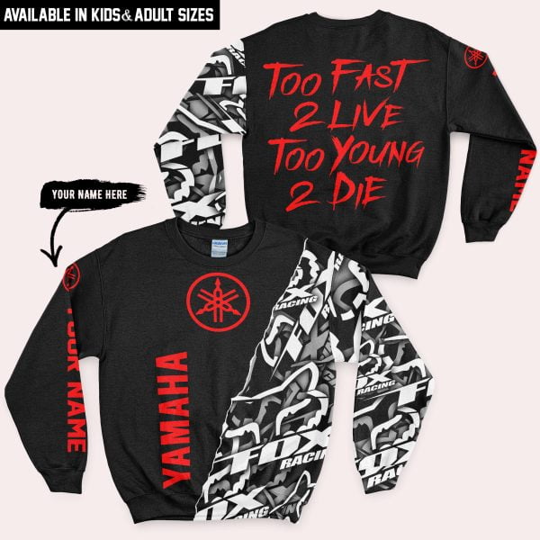 Too Fast To Live Too Young To Die - Yamaha - Custom name - Red - Image 4