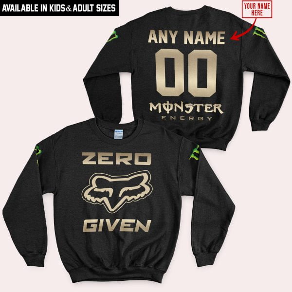 Zero Fox Given Gold - Custom Name Racing - Monster Energy - Image 4