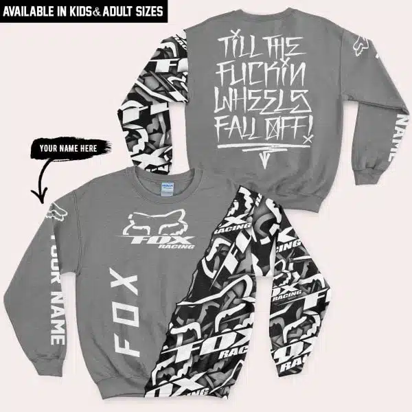 Till The Fuckin Wheel Fall Off – Fox Racing – Grey - Image 4