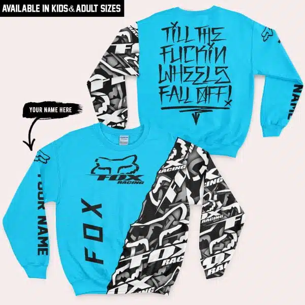 Till The Fuckin Wheel Fall Off – Fox Racing – Sky Blue - Image 4