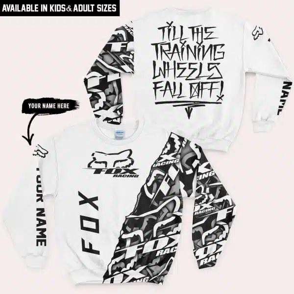 Till The Training Wheel Fall Off – Fox Racing – White - Image 4