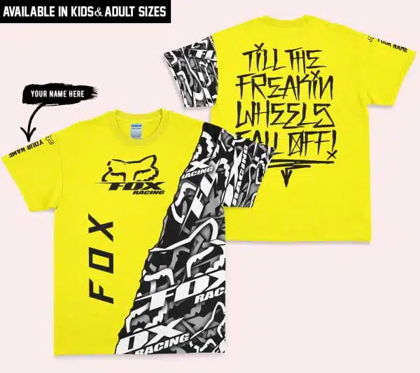 Till The Freakin Wheel Fall Off – Fox Racing – Yellow - Image 3