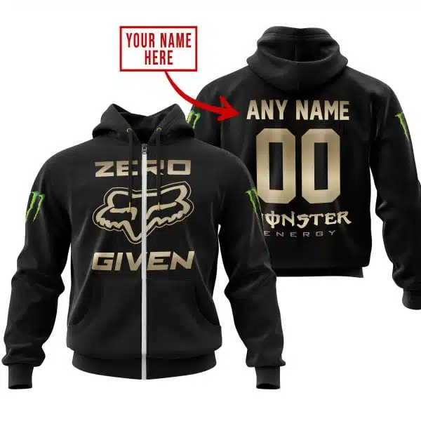 Zero Fox Given Gold - Custom Name Racing - Monster Energy - Image 2