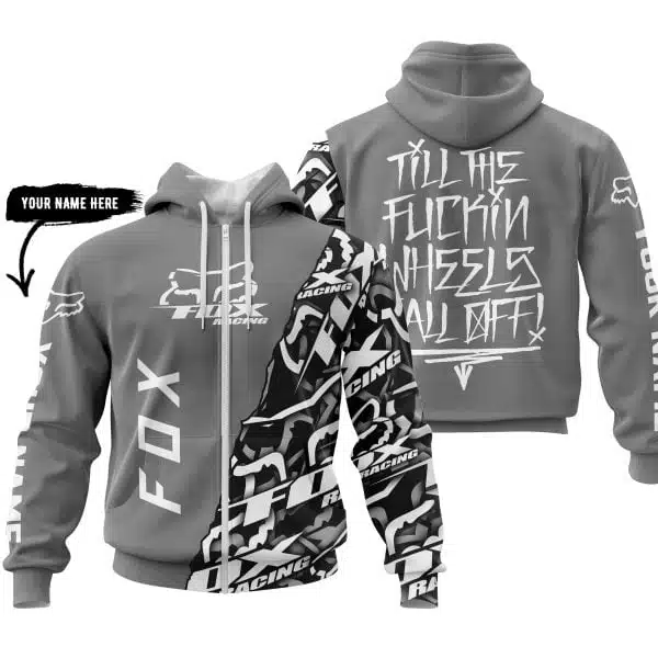 Till The Fuckin Wheel Fall Off – Fox Racing – Grey - Image 2