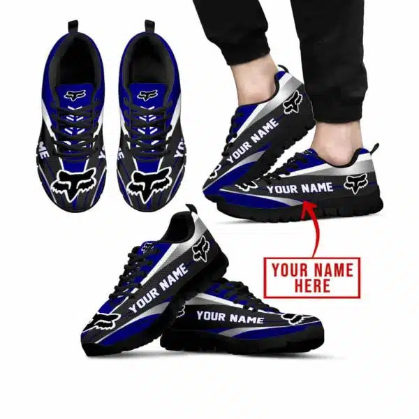 Premium Mx Sneakers - Custom Name - Fox Racing  - Navy - Black