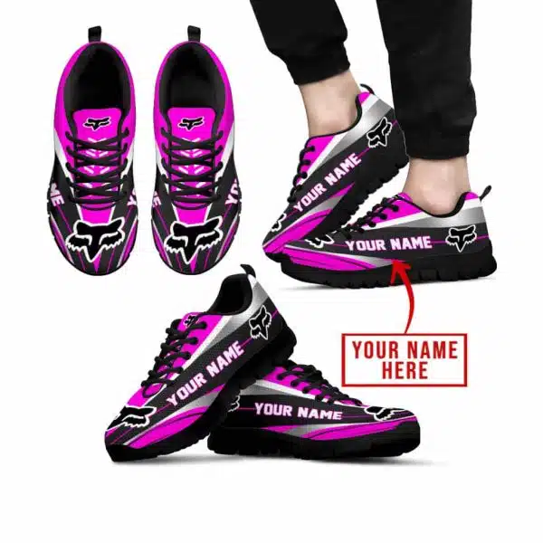 Premium Mx Sneakers - Custom Name - Fox Racing  - Pink - Black