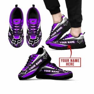 Premium Mx Sneakers - Custom Name - Fox Racing  - Purple - Black
